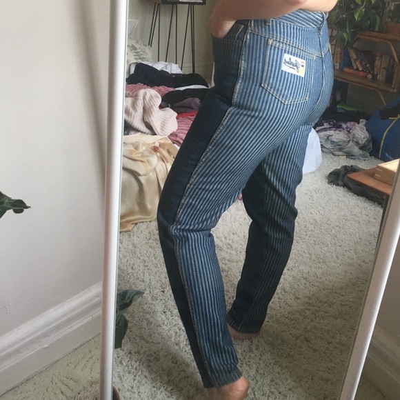 two tone jeans from the 80s